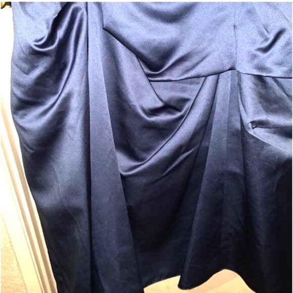 Alfred Angelo Strapless Indigo Two-Piece Dress Size 8 Satin & Tulle - Picture 9 of 13